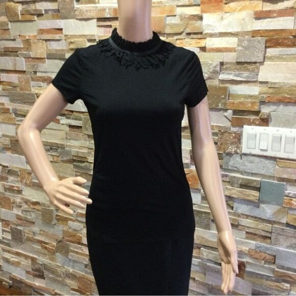 TED BAKER Orwla Frill Neck Detail T-Shirt - Picture 1 of 6